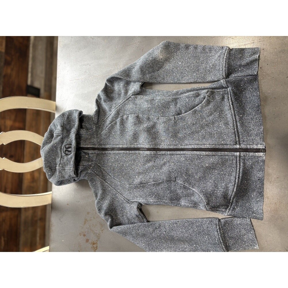 Lululemon Size 4 Scuba Full-Zip Hoodie Heathered Grey